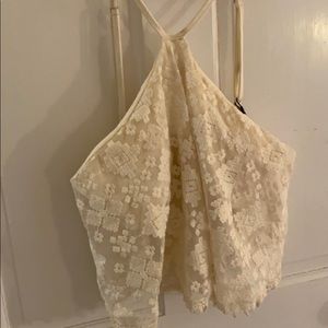 NWT Blue life halter bikini top